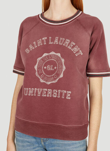 Saint Laurent Varsity T-Shirt Red sla0249049