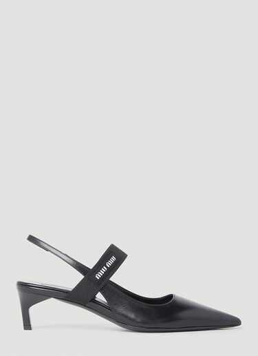 Miu Miu Slingback Kitten Heels Black miu0252071