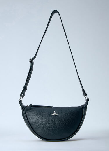Half-Moon Leather Shoulder Bag Vivienne Westwood Half-Moon Leather Shoulder Bag Black vvw0263046