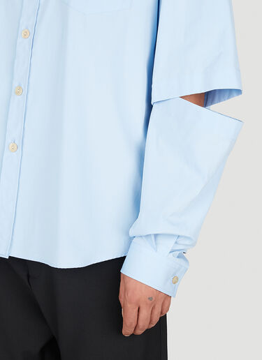 Convertible Sleeve Shirt Gucci Convertible Sleeve Shirt Blue guc0153051
