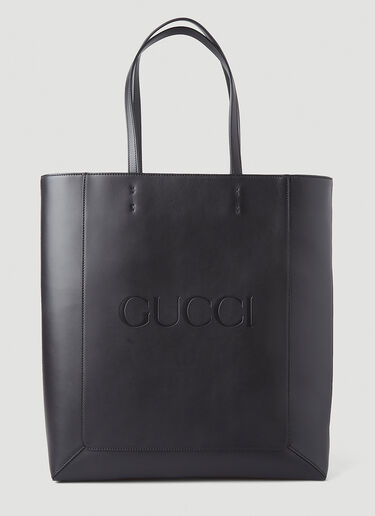 Gucci Logo Embossed Tote Bag Black guc0247228