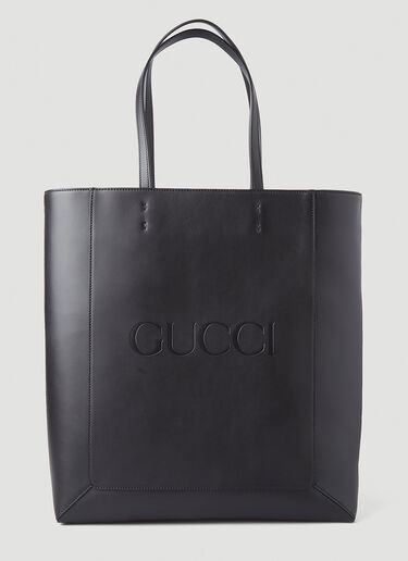 Gucci 徽标压纹托特包 黑色 guc0247228