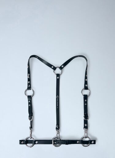 LN-CC® - Vivienne Westwood: Adjustable Leather Harness - Black Vivienne Westwood Adjustable Leather Harness Black vvw0265037