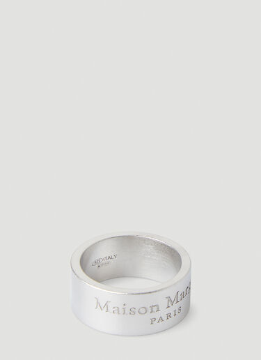 Maison Margiela 刻印ロゴリング シルバー mla0148060