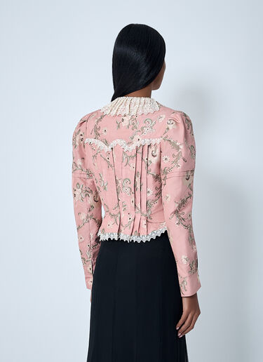 Jacquared Taffeta And Lace Jacket Chloé Jacquared Taffeta And Lace Jacket Pink chl0262010