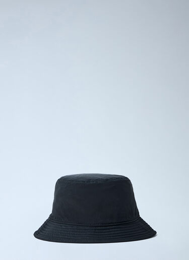 LN-CC® - Stone Island: Embroidered Logo Bucket Hat - Black Stone Island Embroidered Logo Bucket Hat Black sto0165088