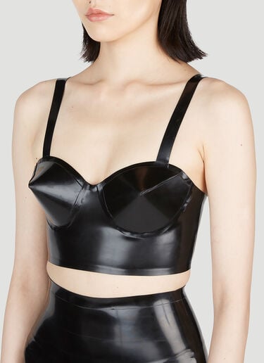 Latex Balconette Bra Maison Margiela Latex Balconette Bra Black mla0254006