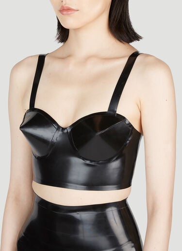 Maison Margiela Latex Balconette Bra Black mla0254006