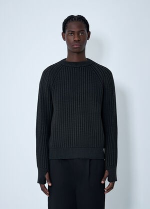 Junya Watanabe Rib Knit Sweater Black jwn0162005