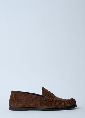 Miu Miu Laurent Suede Loafers Green miu0260045