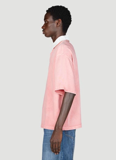 Bottega Veneta Washed-Out Jersey Polo Shirt Pink bov0155005