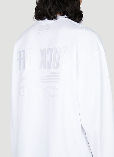 Fuck Off ロングスリーブTシャツ VTMNTS Fuck Off ロングスリーブTシャツ ホワイト vtm0351010