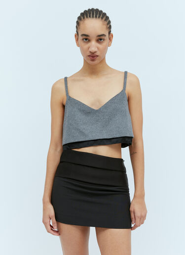 Velour Top Miu Miu Velour Top Grey miu0254076
