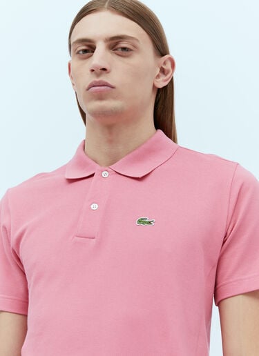 Comme des Garçons SHIRT x Lacoste Logo Embroidery Twisted Polo Shirt Pink cdg0154002