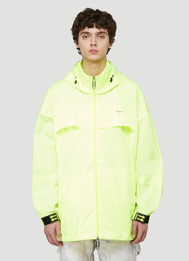 Off-White Hooded Windbreaker Jacket Yellow ofw0139023