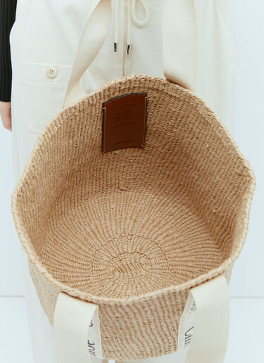 Chloé Large Woody Basket Tote Beige chl0255058