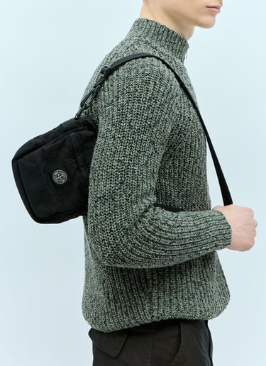 Logo Patch Crossbody Bag Stone Island Logo Patch Crossbody Bag Black sto0156119