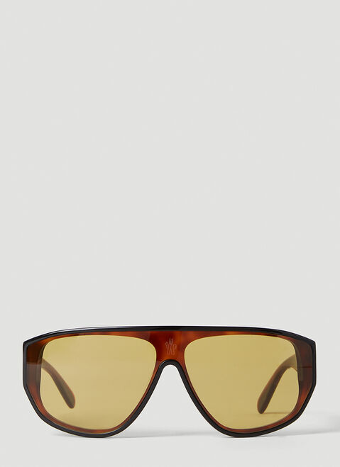 Moncler Tortoiseshell Aviator Sunglasses Orange mon0152057
