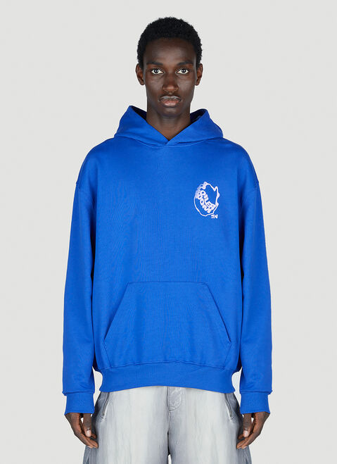 Boiler Room x Umbro Waved Logo Hooded Sweatshirt Black bou0153006