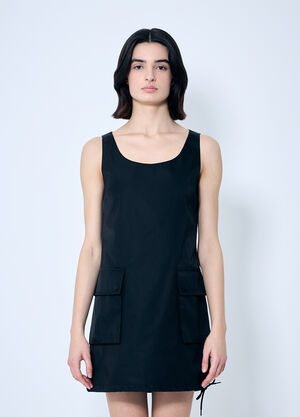 Prada Re-Nylon Mini Dress Brown pra0260066
