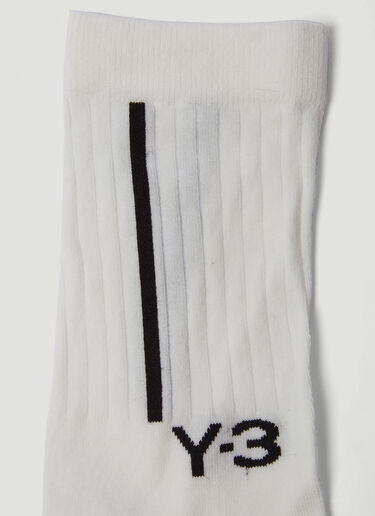 Y-3 Pack of Two Logo Intarsia Socks Black yyy0349035