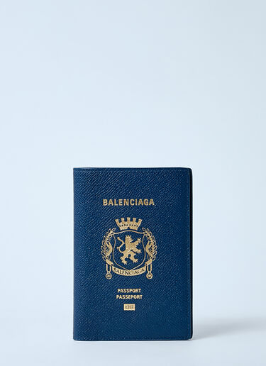Balenciaga Passport Holder Blue bal0159030
