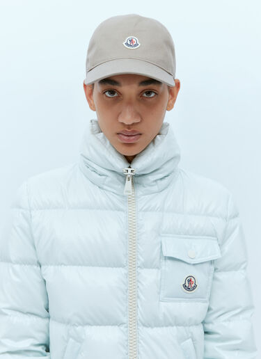 Moncler Logo Patch Baseball Cap Beige mon0255049