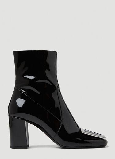 Saint Laurent Maxine Patent Ankle Boots Black sla0248019