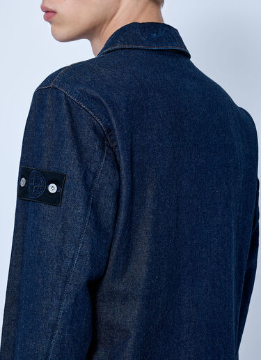 LN-CC® - Stone Island: Denim Shirt Jacket - Blue Stone Island Denim Shirt Jacket Blue sto0165105