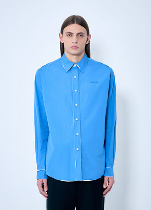 Miu Miu Raw Trims Poplin Shirt Burgundy miu0159006