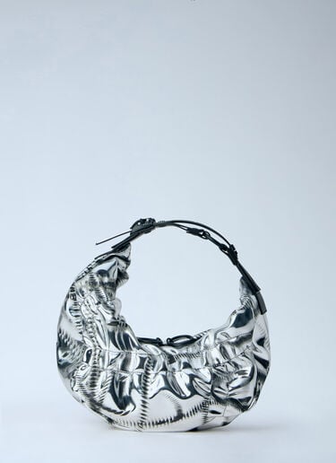 Innerraum Object HM2 Small Crunch Half Moon Bag Silver inn0363012