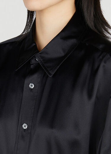 Alexander Wang Draped Shirt Dress Black awg0251020
