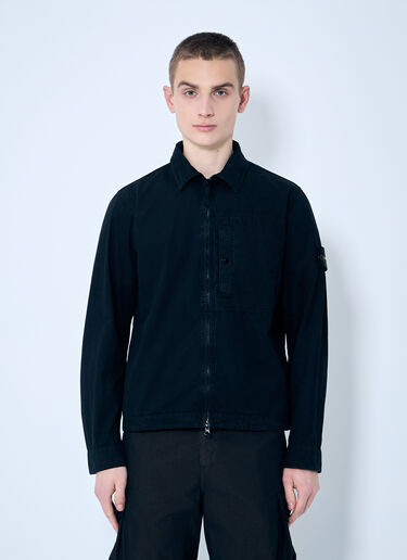 Stone Island Cotton Overshirt Black sto0160011