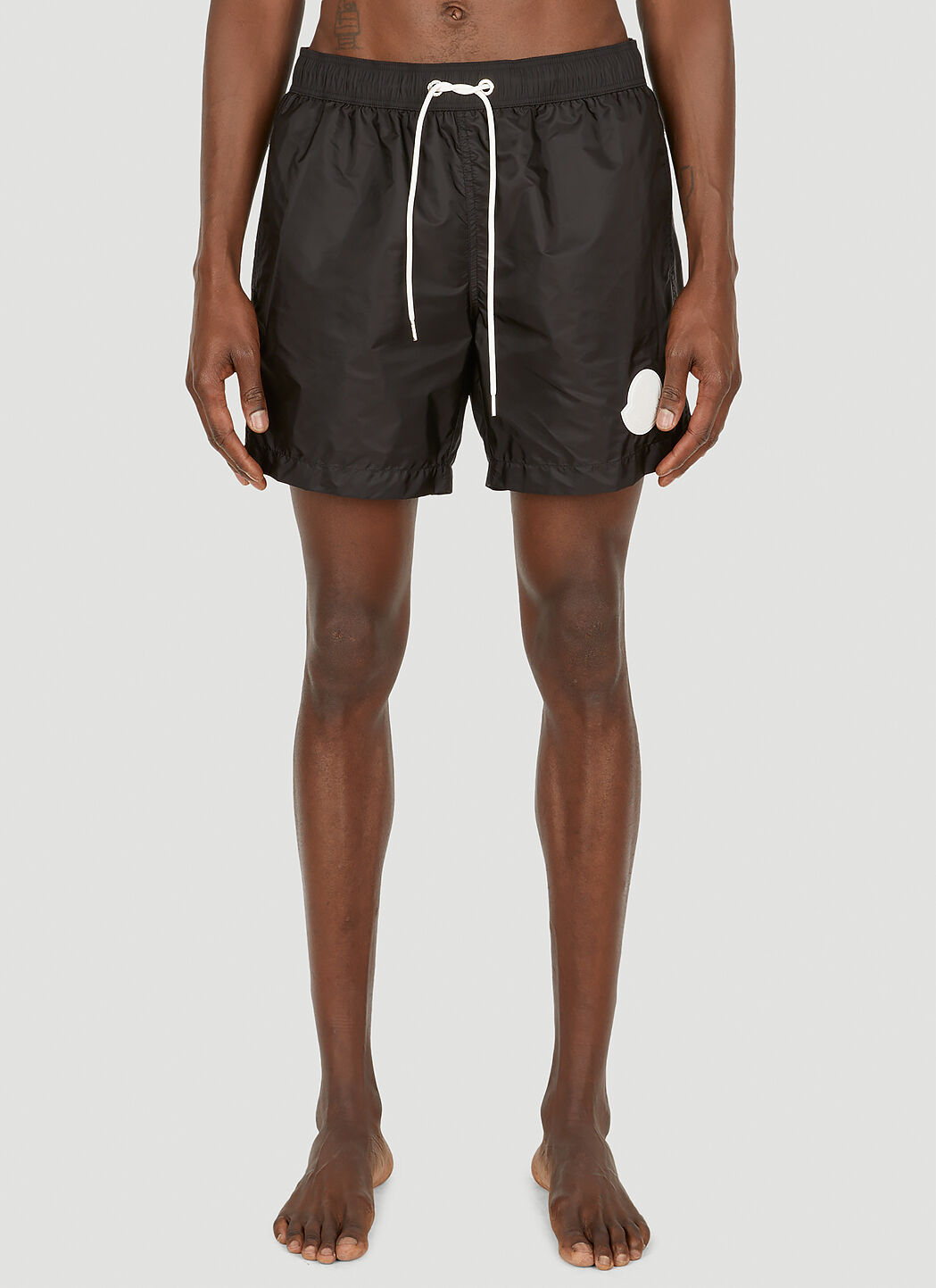 Moncler logo sale patch swim shorts