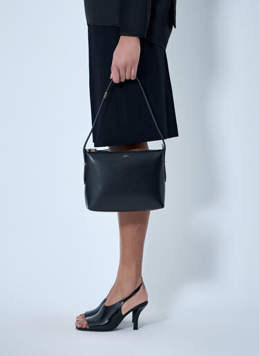 TOTEME Bevel Leather Wristlet Handbag Black tot0264039