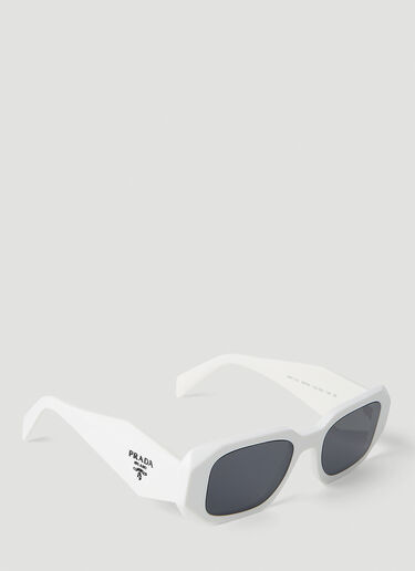 Prada Geometric Frame Sunglasses White lpr0352003