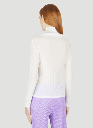 Pleats Please Issey Miyake Mock Neck Top White plp0248020