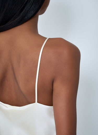 Silk Satin And Lace Tank Top Chloé Silk Satin And Lace Tank Top White chl0262013