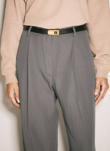 Saint Laurent Chariniere Buckle Belt Black sla0258034