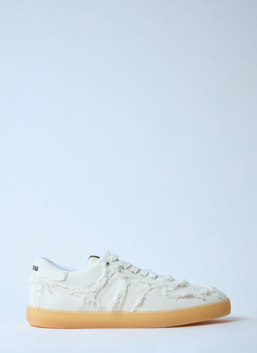 Miu Miu Denim Sneakers White miu0260015