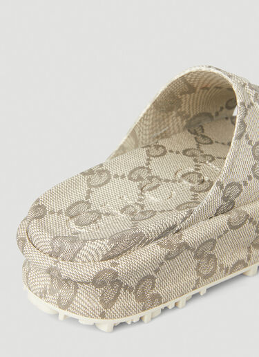 Gucci GG Platform Slides Cream guc0251159