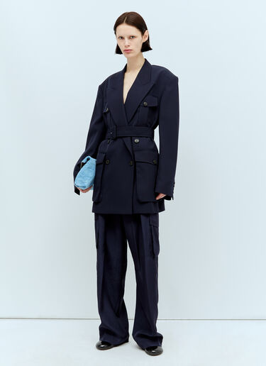 Dries Van Noten 벨티드 블레이저  네이비 dvn0256010