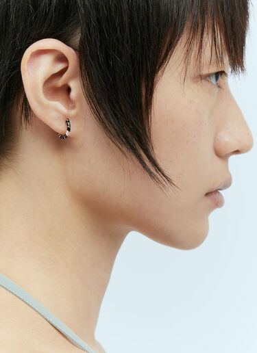 Yvonne Leon Paire De Creoles Mini Torsades Earrings Black yvl0255006
