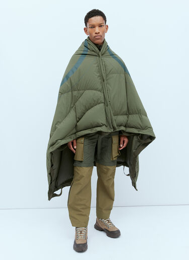 キルティングロゴプリントブランケット Moncler x Pharrell Williams キルティングロゴプリントブランケット グリーン mpw0354005