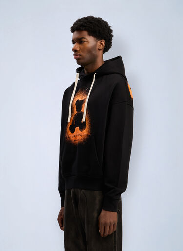 Spray Bear Loose Hooded Sweatshirt Palm Angels Spray Bear Loose Hooded Sweatshirt Black pma0162016