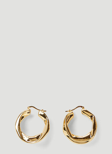 Jil Sander Melting Hoop Earrings Gold jil0244019