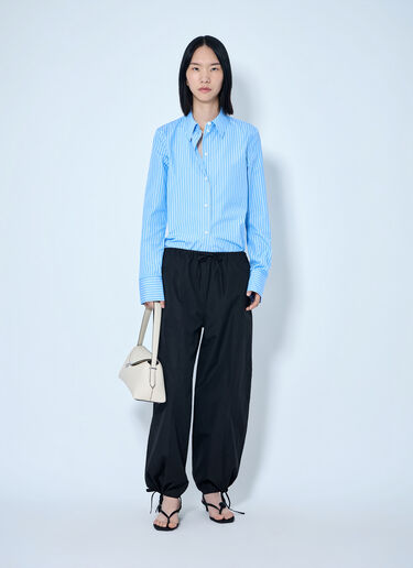 Toteme Striped Poplin Shirt Light Blue tot0265077