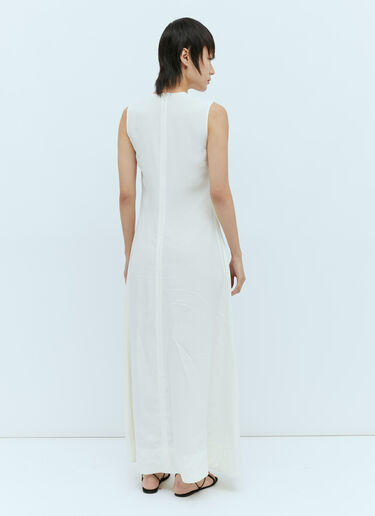 TOTEME Fluid V Neck Maxi Dress White tot0256013