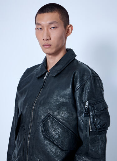 LN-CC® - Alpha Industries: CWU-36/P Leather UV Loose Bomber Jacket - Black Alpha Industries CWU-36/P Leather UV Loose Bomber Jacket Black alp0366006