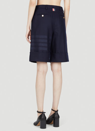 Flannel Four Bar Sack Shorts Thom Browne Flannel Four Bar Sack Shorts Navy thb0253026